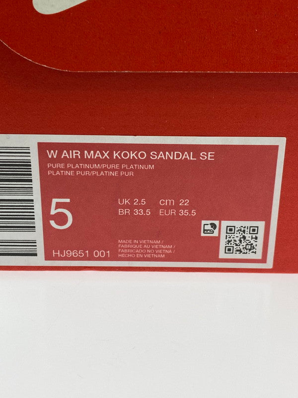 【中古美品】【レディース】 NIKE ナイキ HJ9651-001 WOMEN'S AIR MAX KOKO SANDAL SE 靴 シューズ サンダル 166-250528-AS-23-min サイズ:22cm カラー:PURE PLATINUM 万代Net店