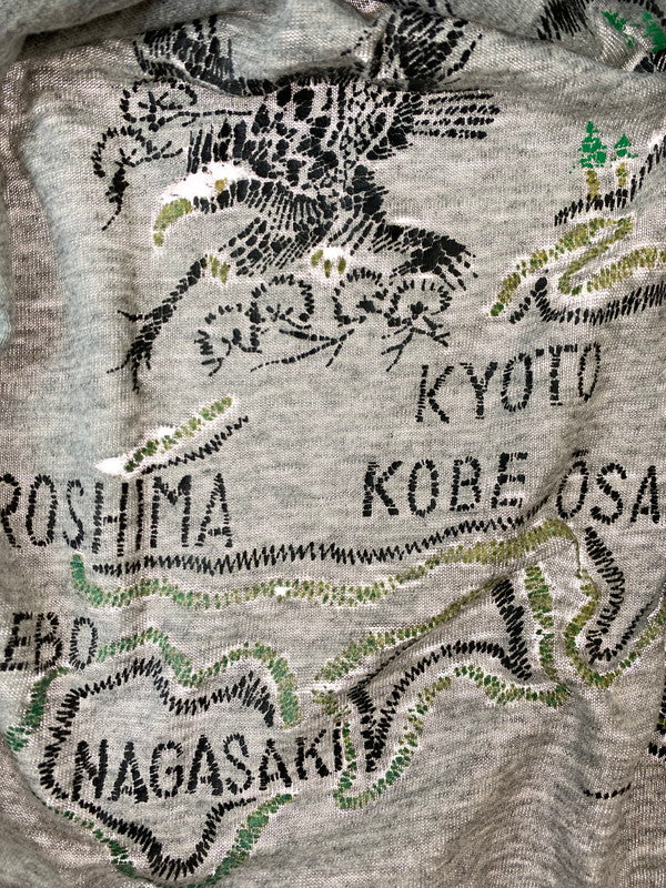 【現状渡し品】【メンズ】 VINTAGE 80-90S JAPAN MAP SOUVENIR TEE ショートスリーブ 146-250617-AS-33-min サイズ:S カラー:グレー 万代Net店