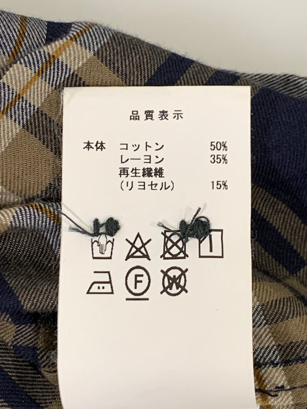 【中古品】【メンズ】 DESCENDANT ディセンダント 21SS HYANNIS B.D LS SHIRT ロングスリーブ チェックシャツ 142-250611-AS-41-min サイズ:1 カラー:ネイビー/ブラウン系 万代Net店