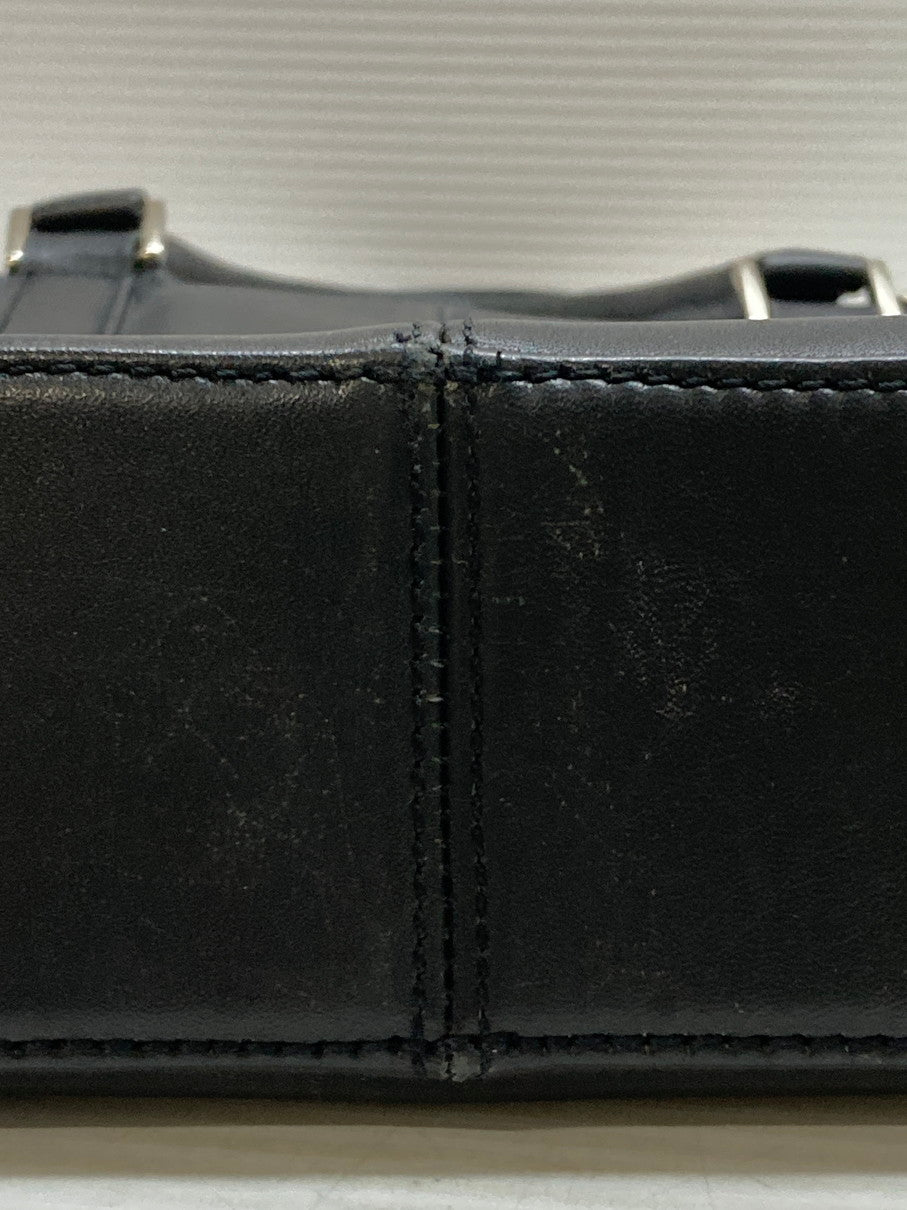 【中古品】 B:MING LIFE STORE BY BEAMS ビーミング ライフストア バイ ビームス LEATHER BRIEF CASE レザー ブリーフケース 188-250621-cn-4-min カラー:ブラック 万代Net店