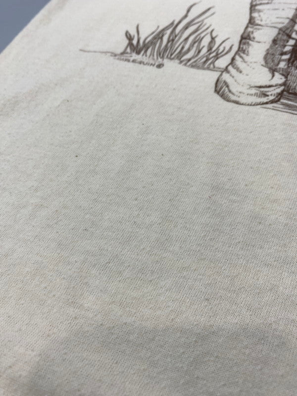 【中古品】【メンズ】 HARLEQUIN NATURE GRAPHICS 80S ANIMAL PRINT ELEPHANT TEE Tシャツ トップス 146-250710-ks-31-min サイズ:M カラー:ベージュ 万代Net店