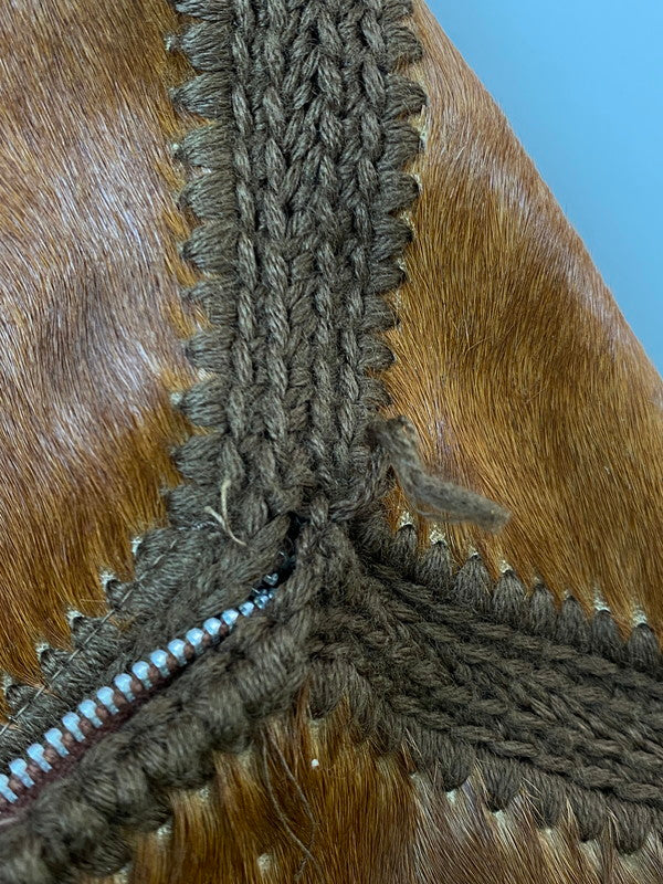 【現状渡し品】【メンズ】 SILVER シルバー 70S HALACO LEATHER JACKET ハラコレザージャケット 146-250623-ks-13-min サイズ:不明 カラー:ブラウン 万代Net店