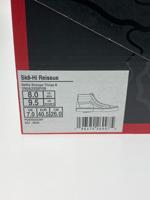 【中古美品】【メンズ/レディース】 VANS バンズ VN0A2XSBY09 SK8-HI REISSUE 靴 シューズ スニーカー 162-250625-AS-46-min サイズ:26.0cm カラー:ブラック/レッド 万代Net店