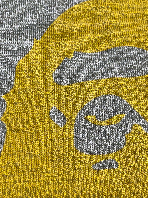 【中古品】【メンズ】 A BATHING APE アベイシングエイプ LOGO PRINT RINGER T-SHIRT ロゴ プリント リンガー Tシャツ メンズ トップス 半袖 142-250629-em-25-min サイズ:M カラー:グレー 万代Net店