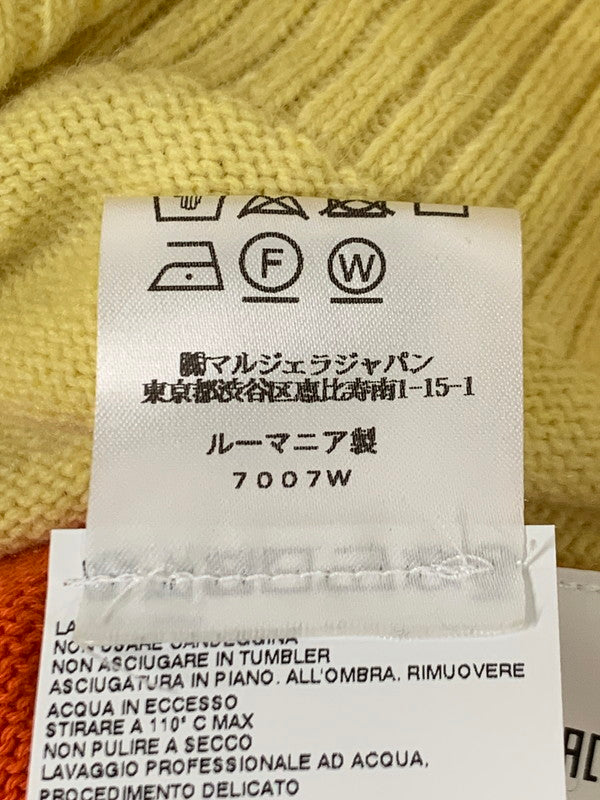 【中古品】【レディース】 MM6 MAISON MARGIELA エムエム6 メゾン マルジェラ S52HA0246 ELBOW PATCH CROPPED KNIT ニット トップス 168-250630-ks-16-min サイズ:S カラー:オレンジ/イエロー 万代Net店