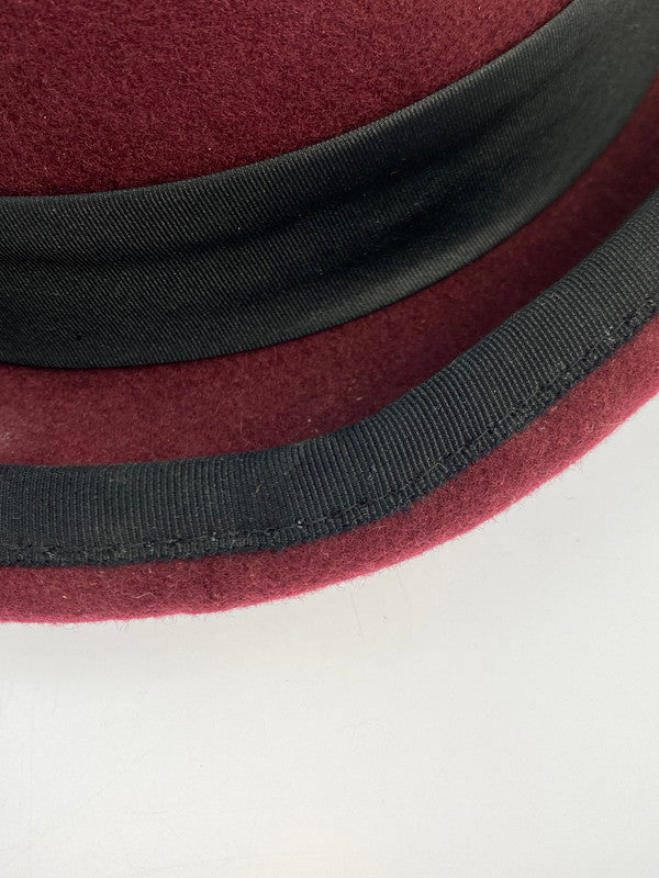 【中古品】【メンズ/レディース】 GANGSTERVILLE ギャングスタービル BOWLER HAT ボーラー ハット 帽子 日本製 185-250701-em-09-min サイズ:M カラー:ワインレッド系 万代Net店