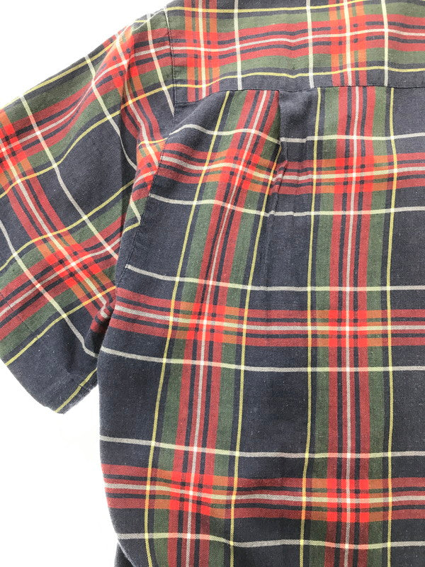 【中古品】【メンズ】 RALPH LAUREN ラルフローレン OPEN COLLAR CHECK SHIRT MADE IN HONGKONG オープン カラー チェック シャツ メイド イン ホンコン 146-260508-ty-09-tag サイズ:不明 下記参照 カラー:マルチカラー 万代Net店