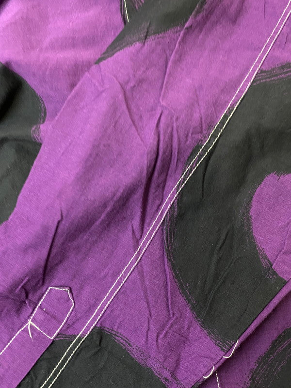 【中古品】【メンズ】 BASIC EK SYSTEM L S SHIRT シャツ トップス 146-250710-ks-11-min カラー:パープル/ブラック 万代Net店