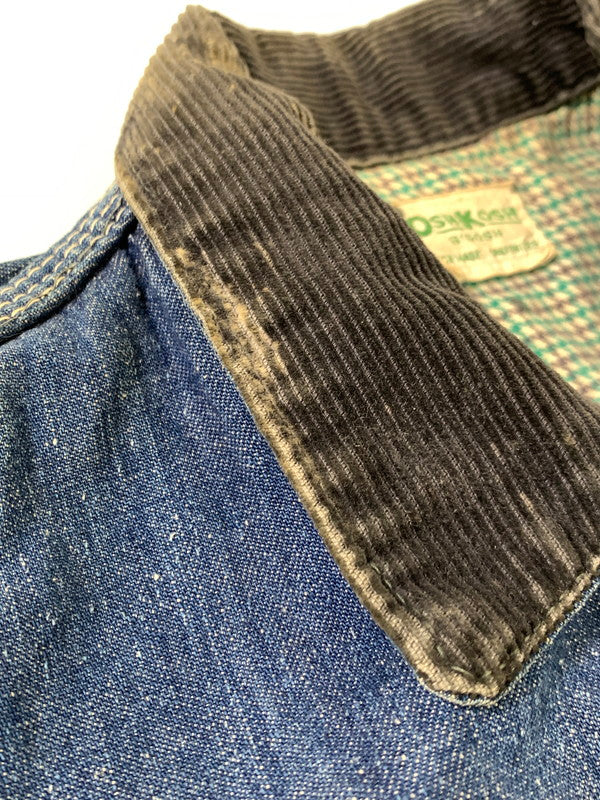 【現状渡し品】【メンズ】 オシュコシュ 60S DENIM WORK JACKET デニムワークジャケット アウター 146-250713-AS-99-min カラー:インディゴ 万代Net店
