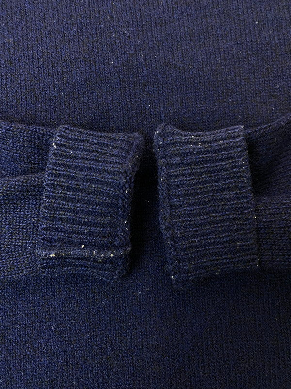 【中古品】A.P.C. アーペーセー 80S-90's MADE IN FRANCE L/S WOOL KNIT 80-90年代 ロングスリーブ ウールニット トップス 146-250725-yn-26-min サイズ:S カラー:ネイビー 万代Net店