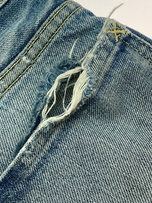 【現状渡し品】【メンズ】 リー 60-70'S LEENS DENIM PANTS デニムパンツ ハーフパンツ ボトムス カットオフ 157-250729-AS-23-min カラー:ライトインディゴ 万代Net店