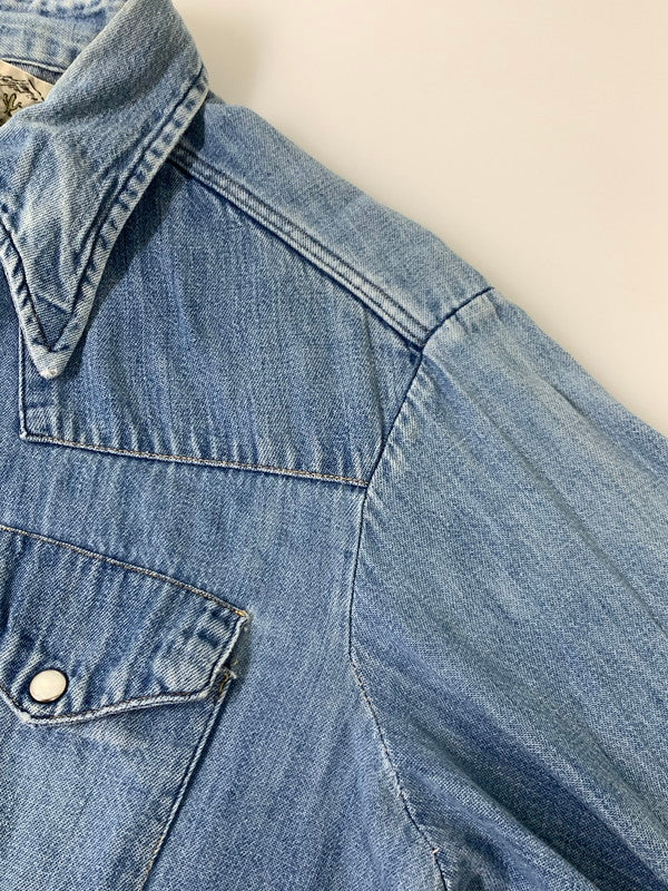 【中古品】【メンズ】 TRIPLE LLL BRAND トリプルエルブランド 70S DENIM WESTERN SHIRT デニムウエスタンシャツ 146-250731-AS-74-min カラー:ブルー 万代Net店