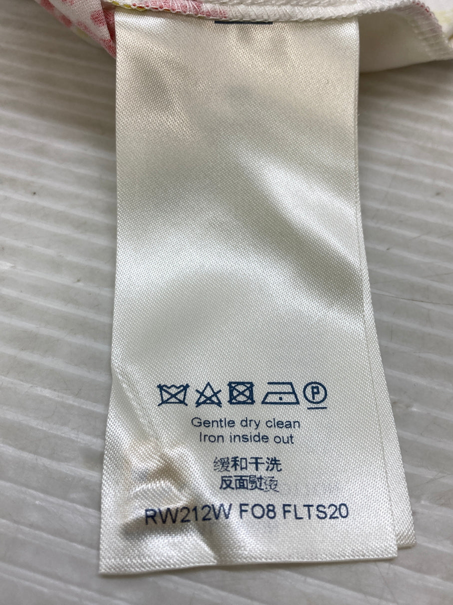 【中古品】【メンズ/レディース】 LOUIS VUITTON ルイ・ヴィトン S/S TEE RW212W FO8 FLTS20 マルチカラーチェーンプリントTシャツ 半袖Tシャツ トップス 168-250808-yn-14-min サイズ:S カラー:ホワイト 万代Net店