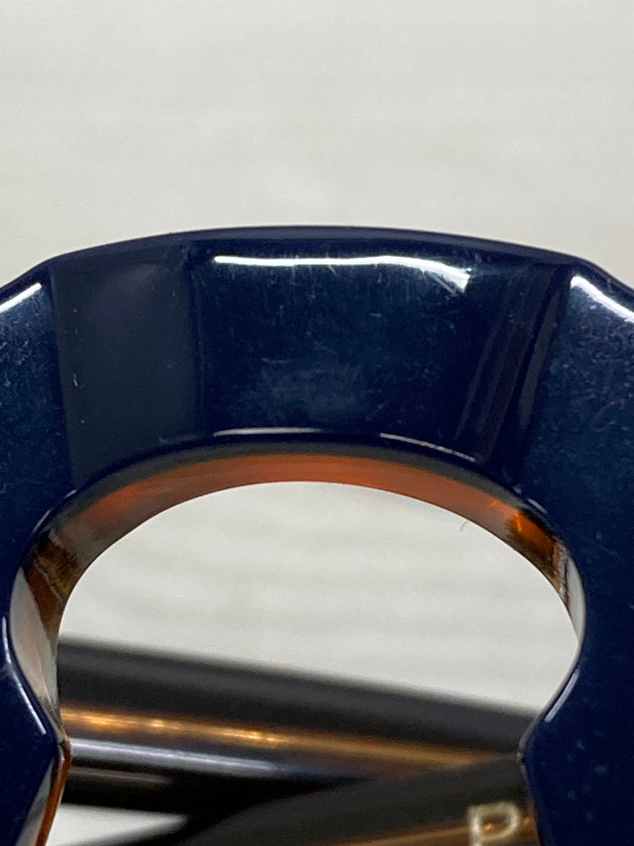 【中古品】【メンズ/レディース】 LESCA COL.0030 PICA SUNGLASSES レスカ ピカ サングラス アイウェア 203-250808-yn-04-min サイズ:44-26 カラー:フレーム:ネイビー/ブラウン 万代Net店