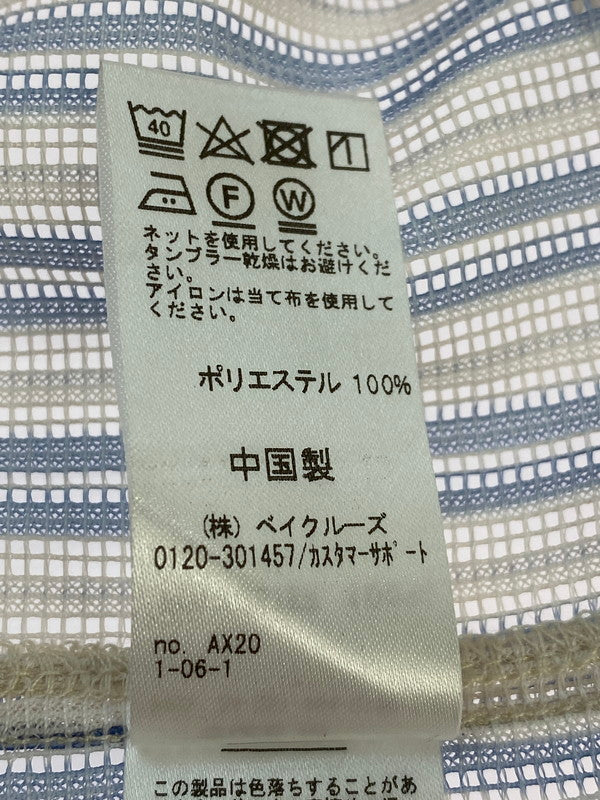 【中古品】【メンズ】 JOURNAL STANDARD relume ジャーナルスタンダード レリューム S/S SHIRT ストライプカラーレース半袖シャツ トップス 147-250818-yn-28-min サイズ:M カラー:オフホワイト/ライトブルー 万代Net店