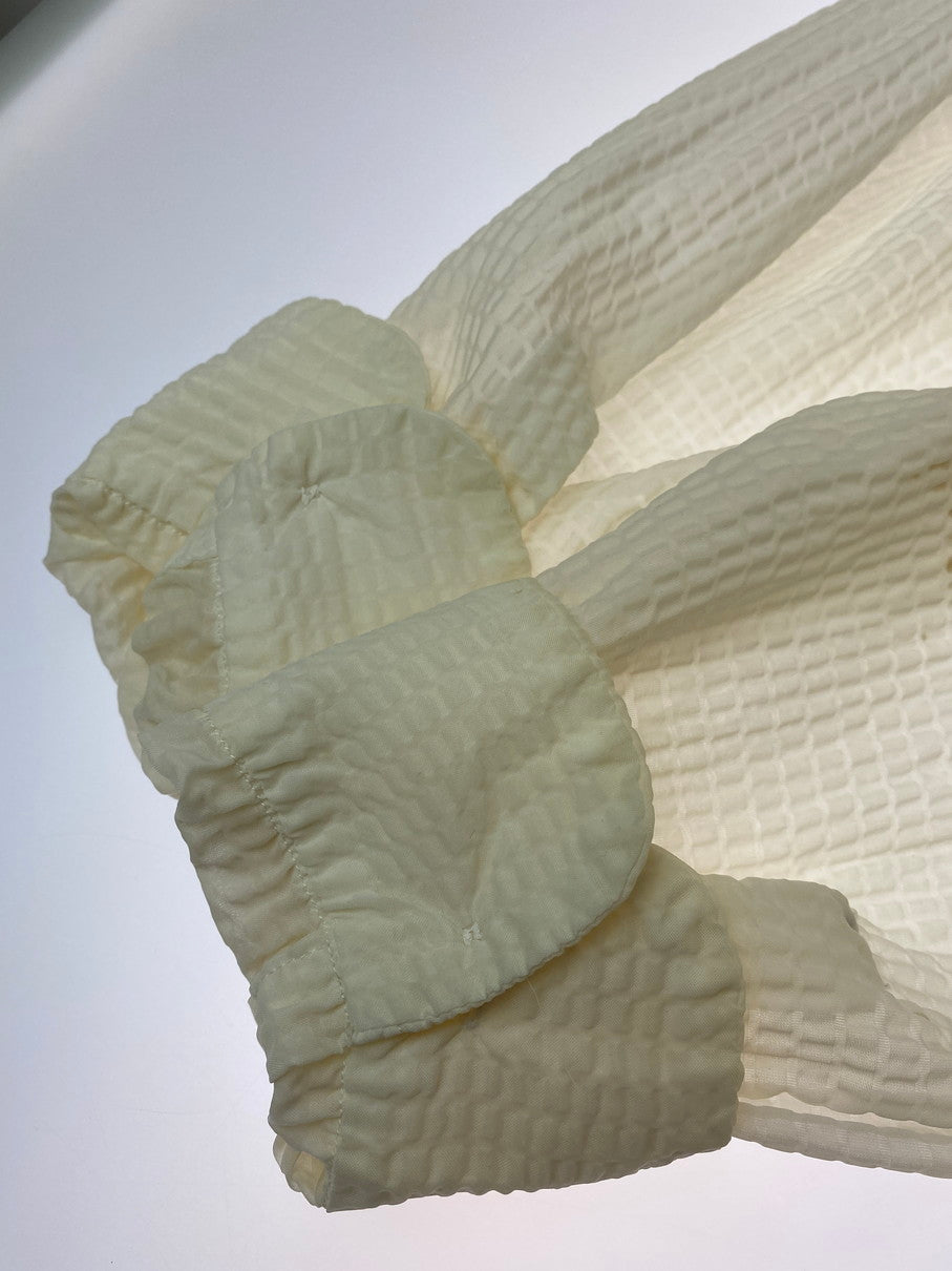 【現状渡し品】【メンズ】 ARROW アロー 50-60S NYLON WAFFLE SHIRT ナイロンワッフルシャツ 146-250816-ks-08-min サイズ:M カラー:オフホワイト 万代Net店