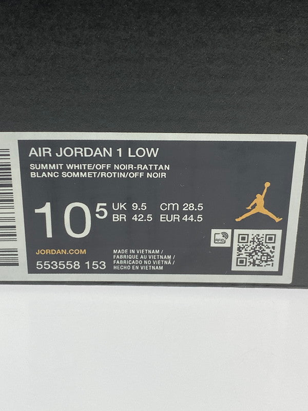【中古美品】【メンズ】 NIKE ナイキ 553558-153 AIR JORDAN 1 LOW 靴 シューズ スニーカー SNEAKERS 160-250820-ks-17-min サイズ:28.5cm カラー:SUMMIT WHITE/OFF NOIR‐RATTAN 万代Net店