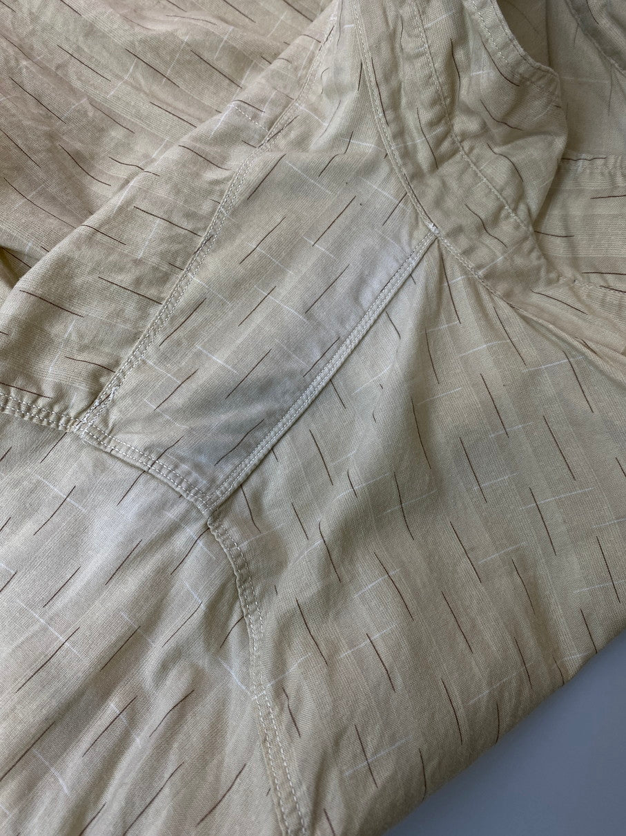 【中古品】【メンズ】 シュガーケーン SC26038 PRINT STRIPE WORK SHIRT ストライプ ワークシャツ ロングスリーブ 145-250827-AS-35-min カラー:ベージュ 万代Net店