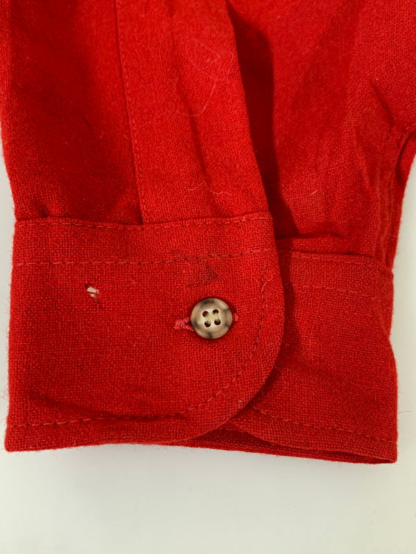 【現状渡し品】【メンズ】 PENDLETON ペンドルトン 70's WOOL L/S SHIRT 70年代 ウール ロングスリーブシャツ 長袖シャツ トップス 146-250828-yn-20-min サイズ:L カラー:レッド 万代Net店