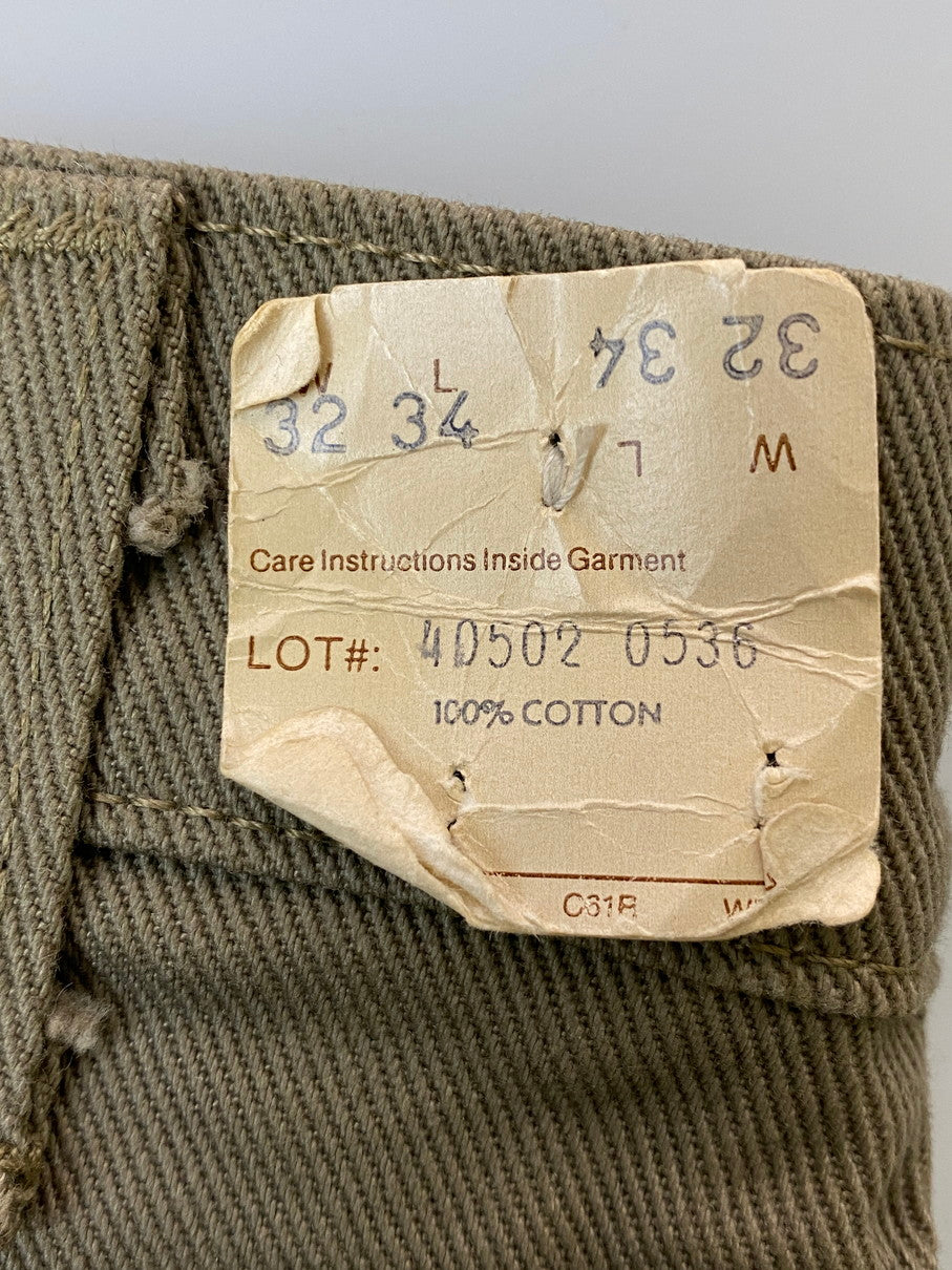 【中古美品】【メンズ】 Levi's リーバイス 40502 DENIM PANTS 80'S デニム パンツ 80年代 メンズ ボトムス ジーンズ ジーパン 157-250825-em-27-min サイズ:W32×L34 カラー:カーキ 万代Net店