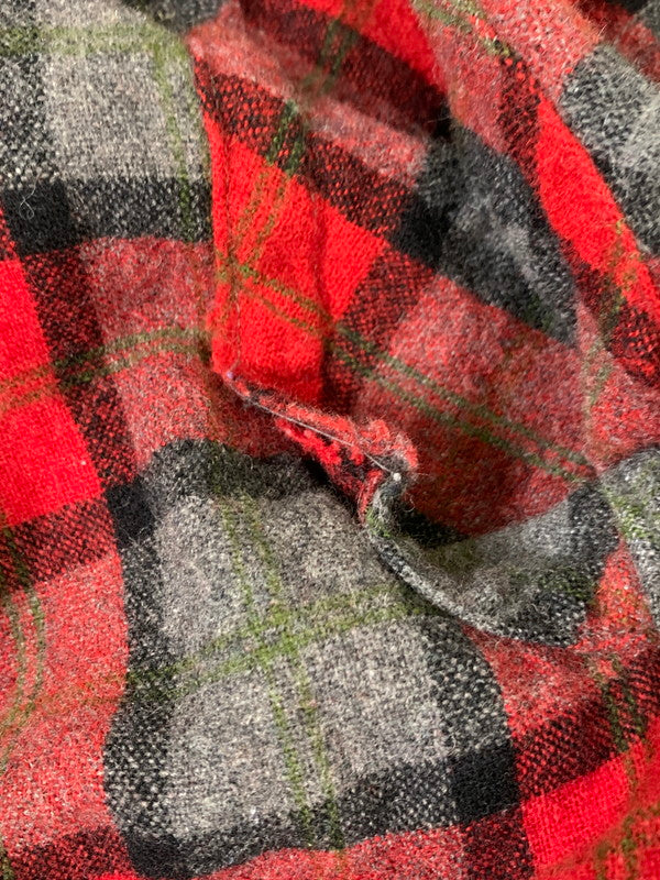 【中古品】【メンズ】 VINTAGE 50's SHADOW CHECK SHIRT ヴィンテージ チェック シャツ 長袖シャツ トップス 146-250828-yn-07-min カラー:レッド/グレー 万代Net店