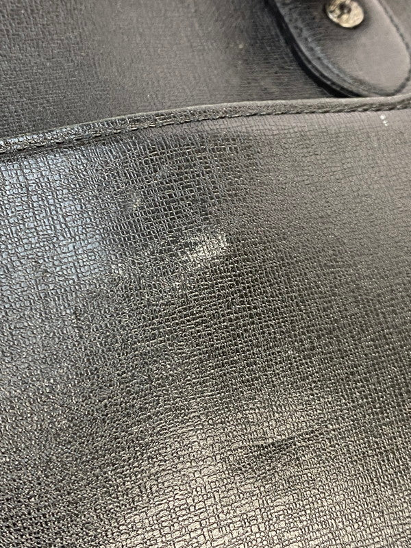 【中古品】【メンズ/レディース】 BURBERRY バーバリー BLACK LABEL CRESTBRIDGE LEATHER TOTE BAG ブラック レーベル クレストブリッジ レザー トートバッグ カバン 188-250912-em-11-min カラー:ブラック 万代Net店