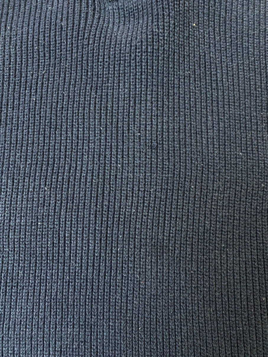 【中古品】【メンズ】 エディー・バウアー HALF BUTTON KNIT SWEATER 00S ハーフ ボタン ニット メンズトップス セーター 146-250914-em-34-min サイズ:M カラー:ネイビー 万代Net店