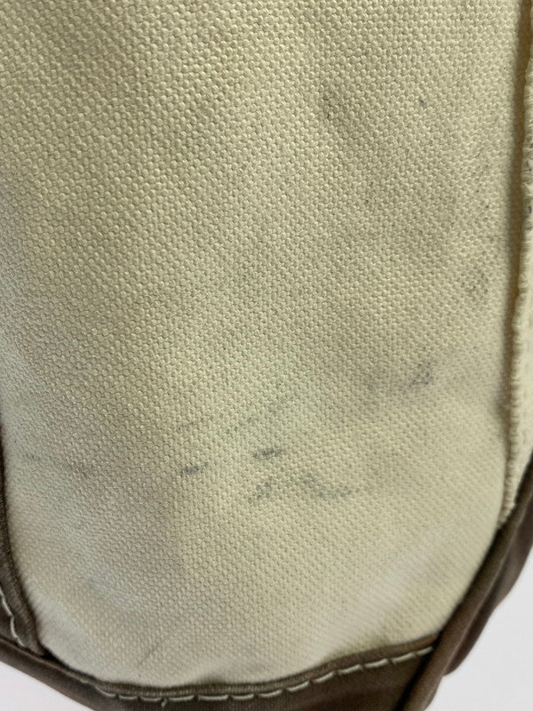 【現状渡し品】【メンズ/レディース】 L.L.Bean エルエルビーン BOAT AND TOTE90S USA製 ボート アンド トート トートバッグ 90年代 キャンバス カバン 188-250912-em-09-min カラー:ホワイト/ブラウン 万代Net店