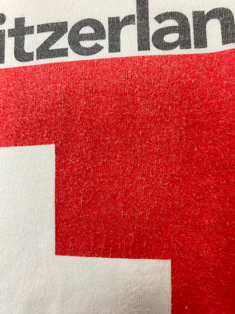 【中古品】【メンズ】 HANES ヘインズ 90'S SWISS WATCH FAIR PRINT TEE ショートスリーブ 146-250911-AS-17-min サイズ:XL カラー:ホワイト 万代Net店