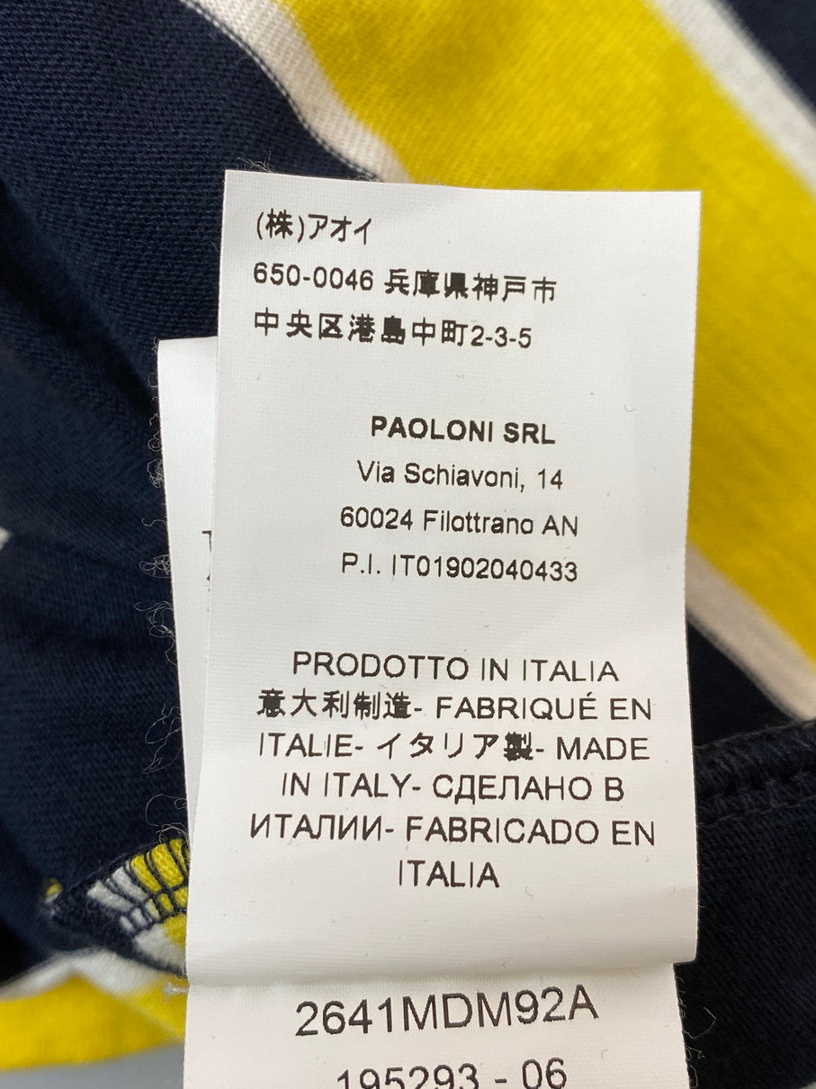 【中古品】【レディース】 MSGM エムエスジーエム ストライプ ノースリーブ トップス 2641MDM92A レディース カットソー トップス 170-250926-em-15-min サイズ:S カラー:ブラックイエロー/ホワイト(ストライプ) 万代Net店