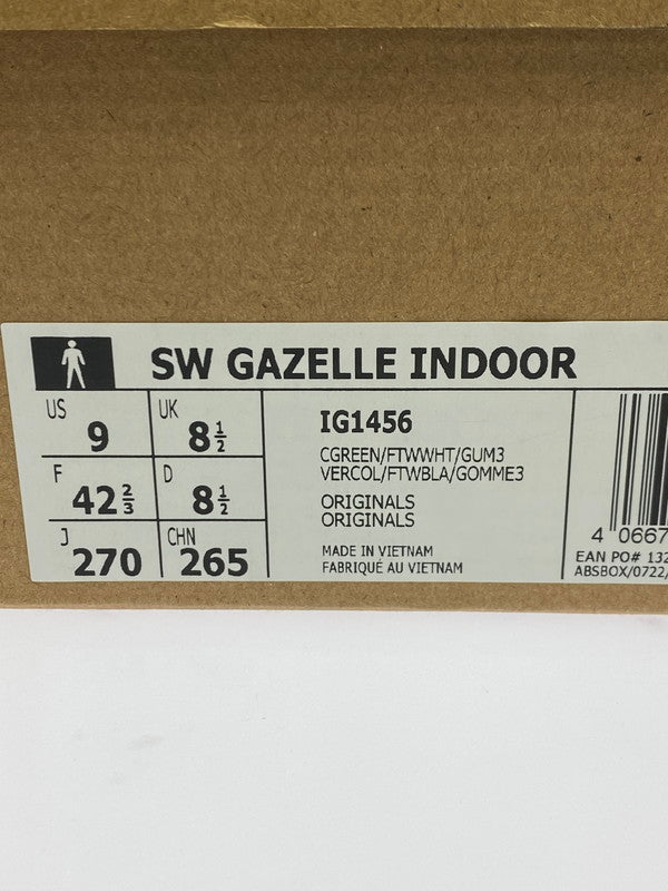 【中古品】【メンズ】 adidas アディダス ORIGINALS × SEAN WOTHERSPOON IG1456 GAZELLE INDOOR 靴 シューズ スニーカー SNEAKERS 161-250913-ks-18-min サイズ:27cm カラー:GREEN/WHITE 万代Net店
