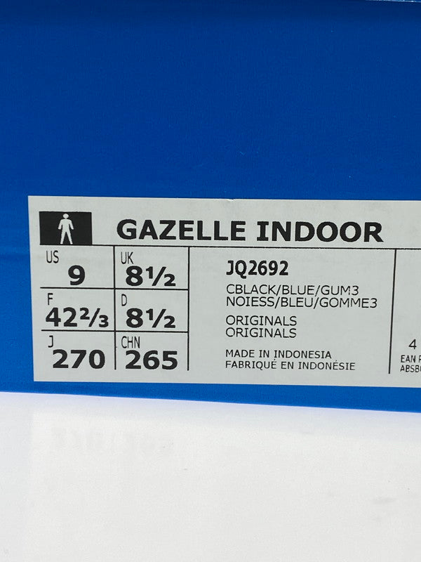 【中古美品】【メンズ】 adidas アディダス JQ2692 ORIGINALS GAZELLE INDOOR 靴 シューズ スニーカー SNEAKERS 161-250913-ks-15-min サイズ:27cm カラー:BLACK/BLUE 万代Net店
