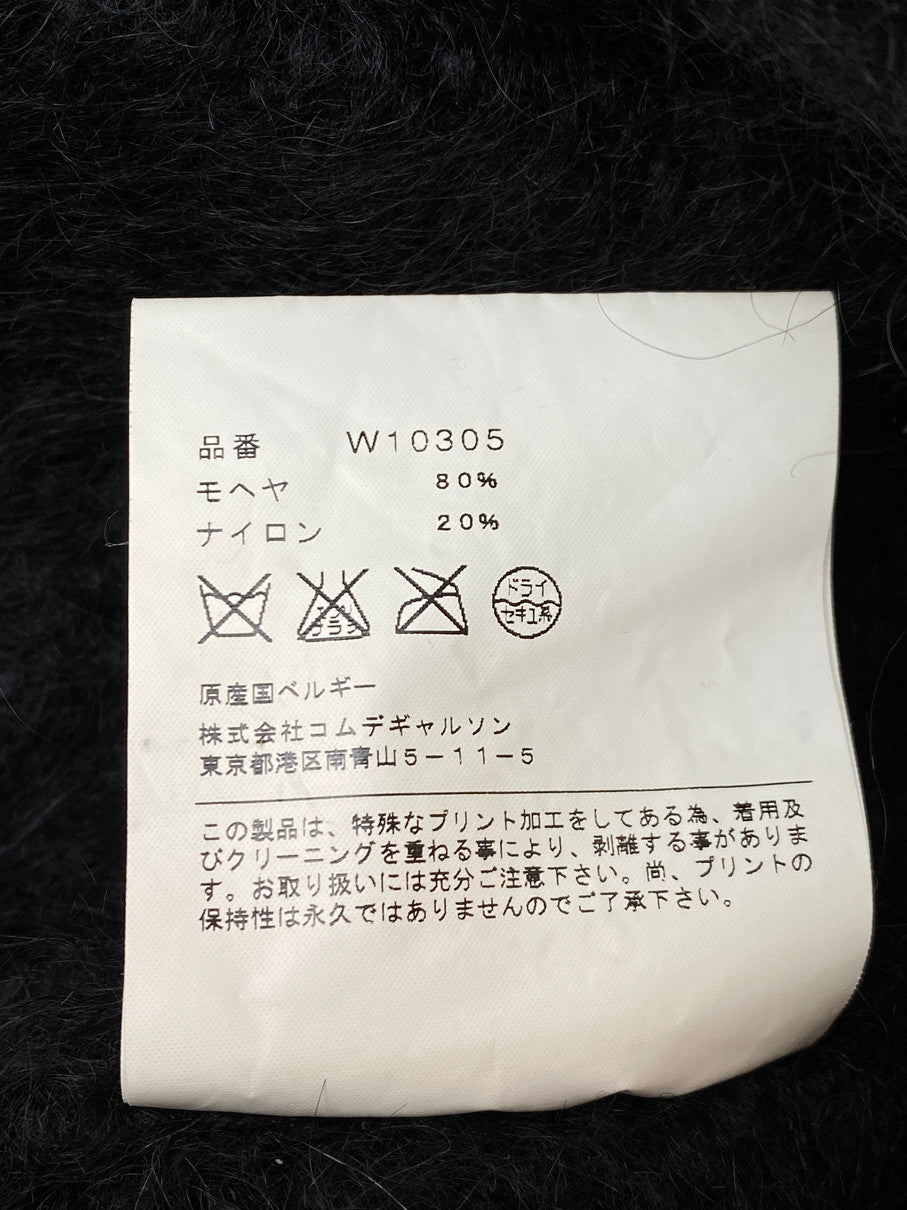 【中古品】【メンズ】 コムデギャルソンシャツ 02AW PAINTING MIX MOHAIR KNIT W10305 パンチングミックス モヘアニット トップス セーター 140-250925-kk-04-min サイズ:M カラー:ブラック 万代Net店