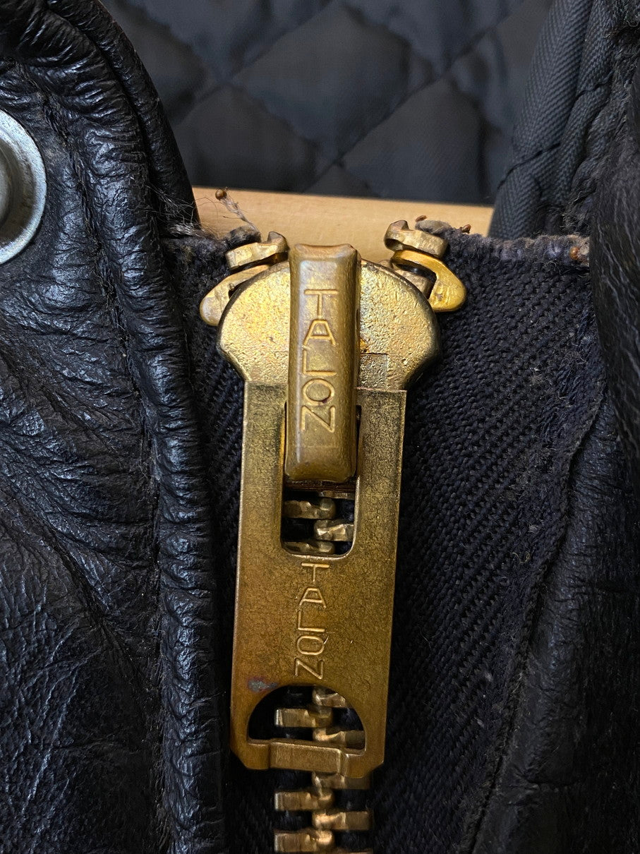 【現状渡し品】【メンズ】 BROOKS ブルックス 70's A-2 LEATHER JACKET VINTAGE 70年代 A-2 レザージャケット アウター ヴィンテージ 146-250925-kk-19-min サイズ:40 カラー:ブラック 万代Net店