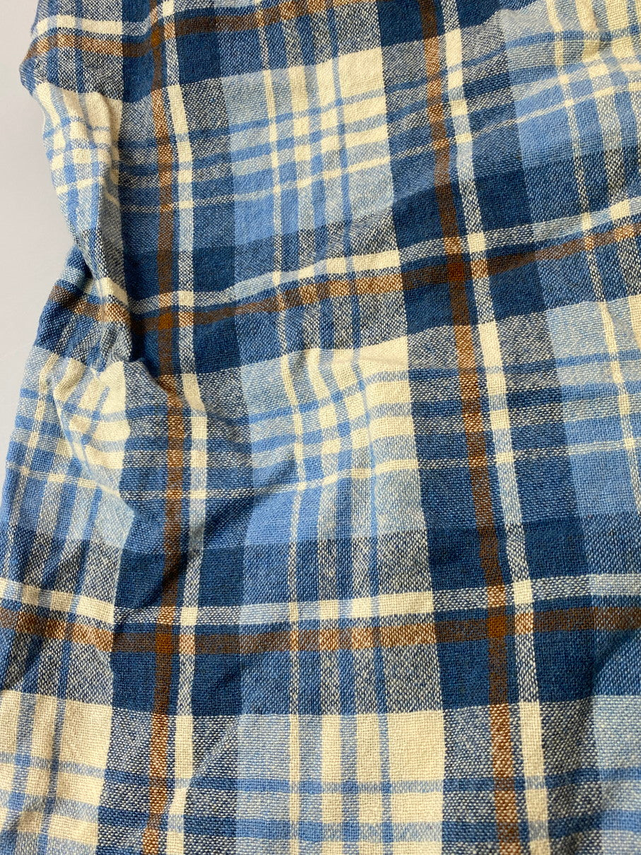 【現状渡し品】【メンズ】 ペンドルトン 70S プルオーバー チェック シャツ 70年代 ハーフボタン メンズ トップス 146-250922-em-35-min サイズ:M カラー:ブルー系(チェック柄) 万代Net店