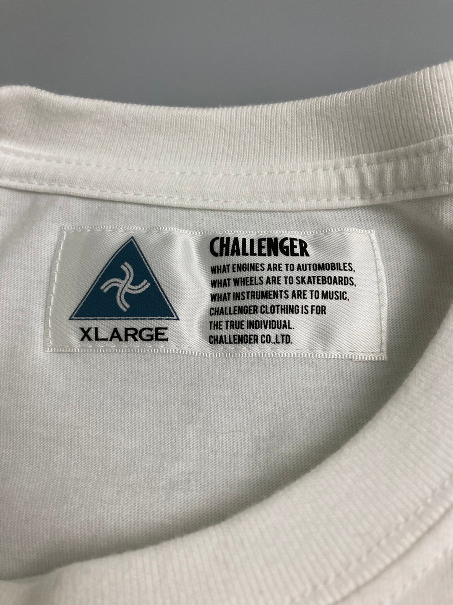【中古品】【メンズ】 CHALLENGER チャレンジャー S S チャレンジャーレーシング PRINT TEE Tシャツ トップス 142-251005-ks-19-min サイズ:XL カラー:ホワイト 万代Net店