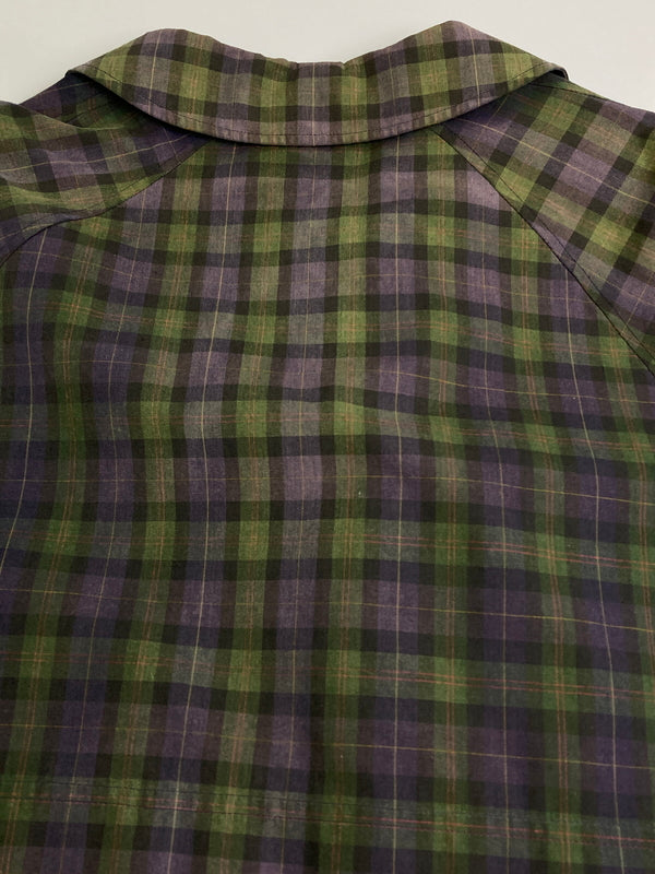 【中古品】【メンズ】 BURBERRY バーバリー BURBERRY'S CHECK JACKET チャック ジャケットメンズ ライトアウター 長袖 141-251212-em-14-min カラー:パープル/グリーン/ブラック 万代Net店