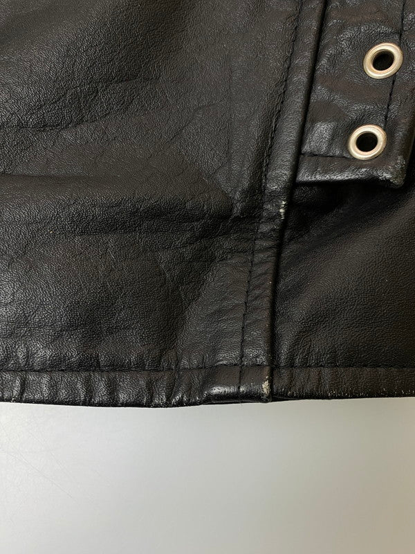 【現状渡し品】【メンズ】 LETHER GALLERY レザー ギャラリー レザー ライダースジャケット メンズ アウター シングル 146-251214-em-21-min サイズ:40 カラー:ブラック 万代Net店