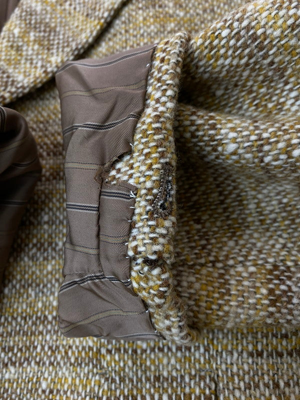 【中古品】【メンズ】 MONSIEUR NICOLE ムッシュニコル WOOL JACKET ウール ジャケット メンズ アウター ステンカラーコート 146-251216-em-09-min サイズ:50 カラー:イエロー系 万代Net店