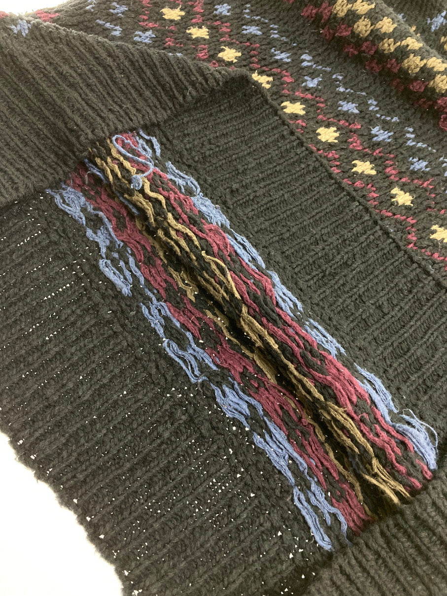 【中古品】【メンズ】 EDDIE BAUER エディーバウアー 90S COTTON KNIT 90年代 コットンニット セーター トップス 144-251022-cn-03-min サイズ:L カラー:マルチカラー 万代Net店