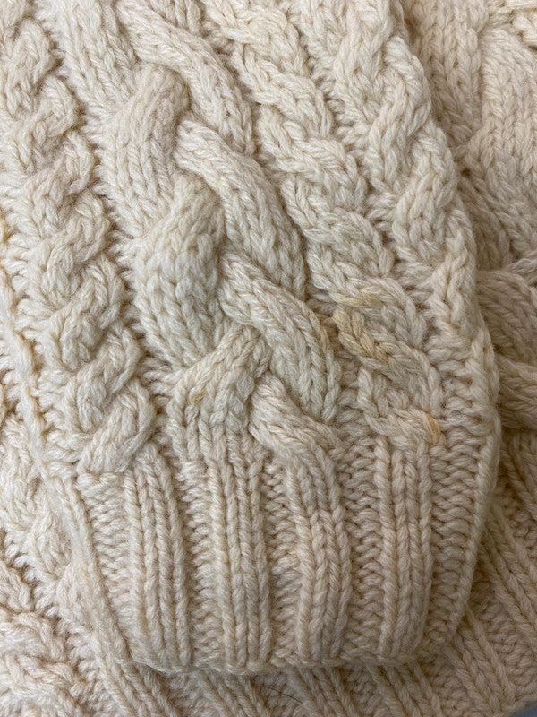 【現状渡し品】【メンズ】 RALPH LAUREN ラルフローレン 90S HI-NECK KNIT 90年代 ハイネック ニット メンズ セーター トップス アラン模様 146-251214-em-18-min サイズ:M カラー:オフホワイト 万代Net店