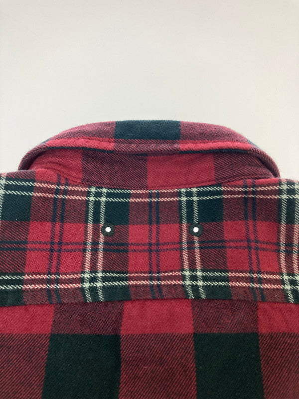 【中古品】【メンズ】 ソフネット SOPH-178153 17AW TIMBERLAND FLANNEL CHECK PANEL SIDE ZIP SHIRT サイドジップシャツ トップス 142-251112-ks-52-min サイズ:M カラー:レッド系 万代Net店