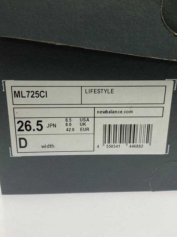 【未使用品】【メンズ】 ニューバランス ML725CI ローカット スニーカー 靴 162-251030-kk-58-min カラー:WHITE TEAM ROYAL SILVER METALLIC 万代Net店