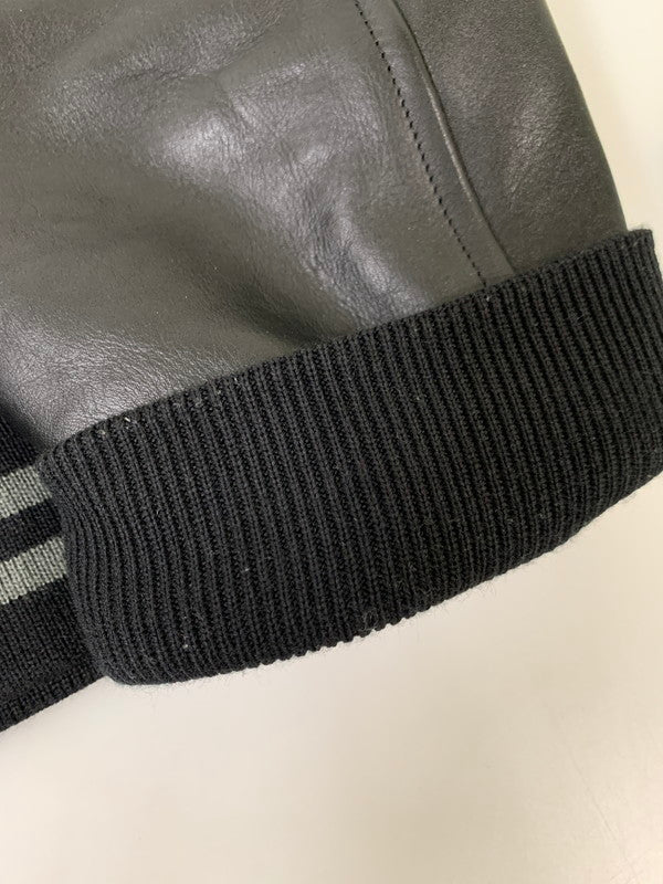 【中古品】【メンズ】 HUMAN MADE ヒューマンメイド × KAWS カウズ MADE VARSITY JACKET バーシティ ジャケット ハート スタジャン メンズ アウター ブルゾン 142-251029-em-06-min サイズ:L カラー:ブラック 万代Net店