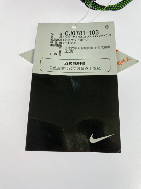 【未使用品】【メンズ】 NIKE ナイキ CJ0781-103 JORDAN WESTBROOK ONE TAKE PF WHITE WHITE-BLACK-RAGE GREEN 靴 シューズ スニーカー 160-251108-AS-6-min サイズ:27cm カラー:グリーン/ブラック 万代Net店
