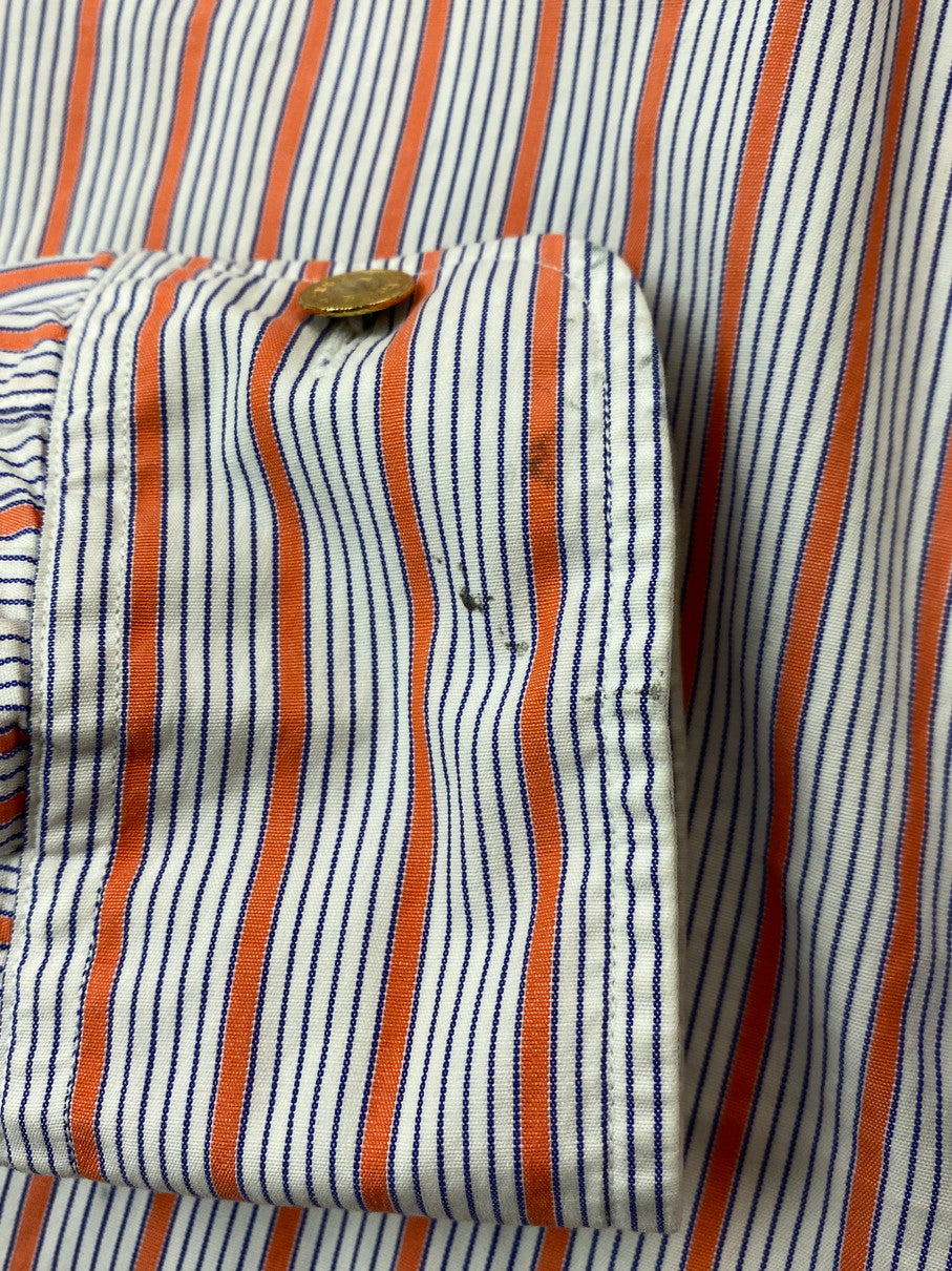 【現状渡し品】【メンズ】 エルメス 70-80S STRIPE L S SHIRT ストライプシャツ トップス 141-251102-zi-09-min サイズ:38 万代Net店