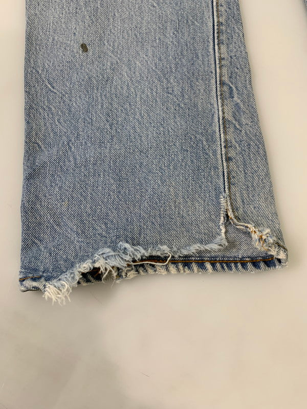 【現状渡し品】【メンズ】 リーバイス 80S ボタン裏刻印 6 66後期 501 DENIM PANTS デニム パンツ 80年代 ヴィンテージ メンズ ボトムス ジーンズ ジーパン 157-251109-em-14-min サイズ:W28×L36 カラー:ライトインディゴブルー 万代Net店