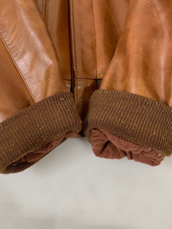 【現状渡し品】【メンズ】 INDIAN MOTORCYCLE インディアン モーターサイクル A-2 FLIGHT JACKET フライトジャケット レザー メンズ アウター 145-251109-em-18-min サイズ:38 カラー:ブラウン 万代Net店