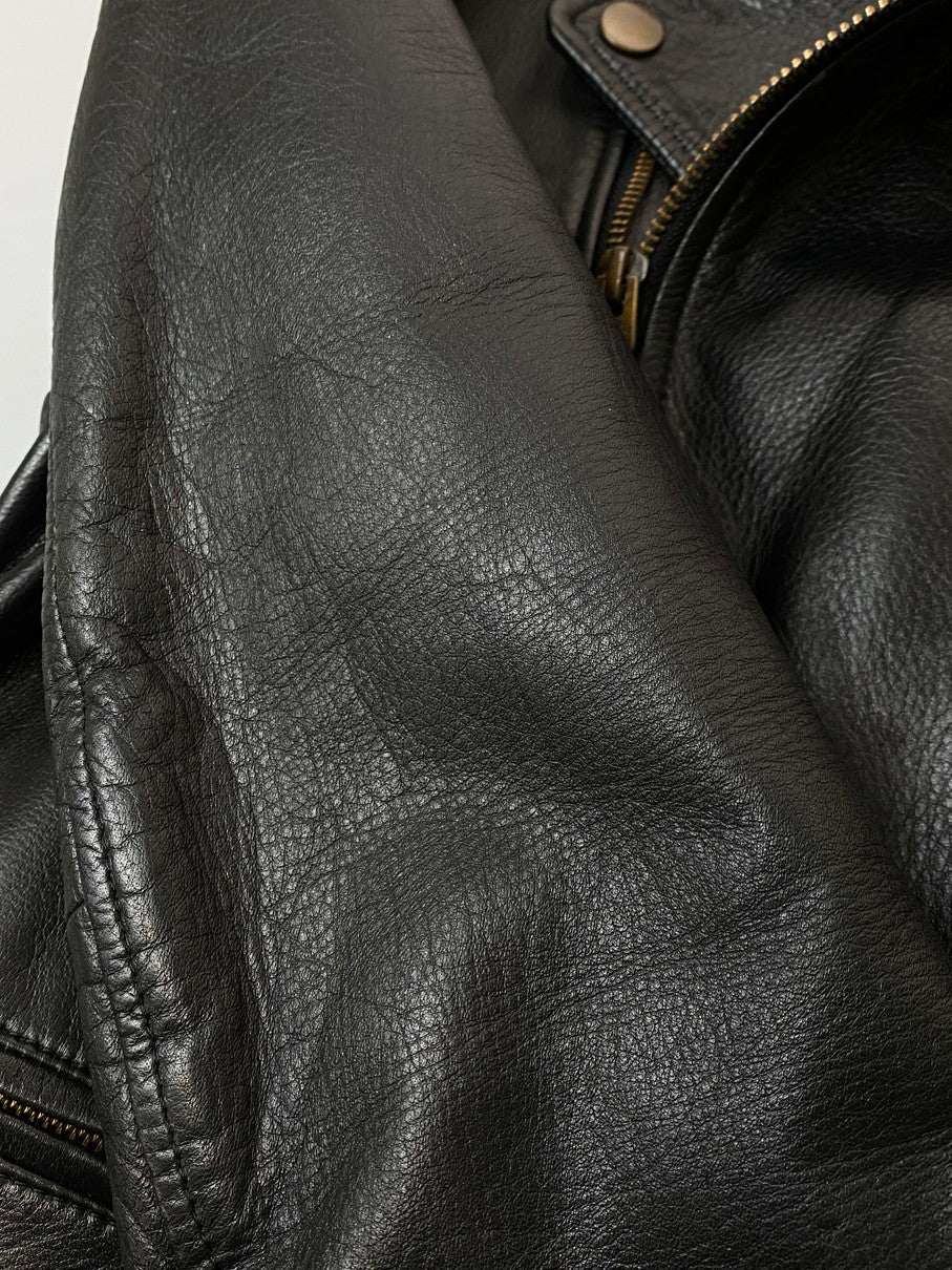 【中古品】【レディース】 beautiful people ビューティフルピープル HORSE HIDE DOUBLE RIDERS JACKET 1231402008 ホースハイド ダブルライダースジャケット アウター レザージャケット 140-251106-kk-59-min サイズ:36 カラー:ブラック 万代Net店