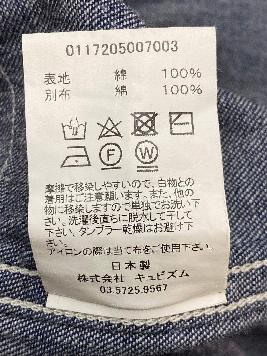 【中古品】【メンズ】 ビズビム 17AW BANDANA BORDER SHIRT ONE WASH 0117205007003 バンダナ ボーダーシャツ ワンウォッシュ 長袖 トップス 142-251106-kk-60-min サイズ:5 カラー:インディゴ 万代Net店